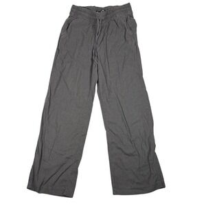 Hollister XS Grey Linen Blend Adjustable Rise Pull-On Baggy Wide Leg Pants